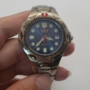 Citizen Date Watch Stainless Steel Illuminating Movement Needs Battery